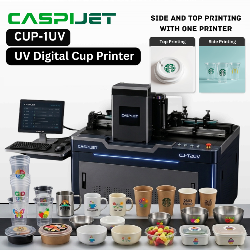 Caspijet CUP-1UV Single-Side UV Digital Cup Printer Caspijet CUP-1UV single-side UV digital cup printer machine