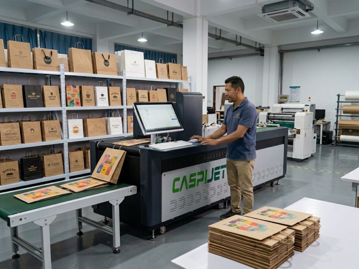Caspijet CJ-T600 single-pass digital paper bag printer