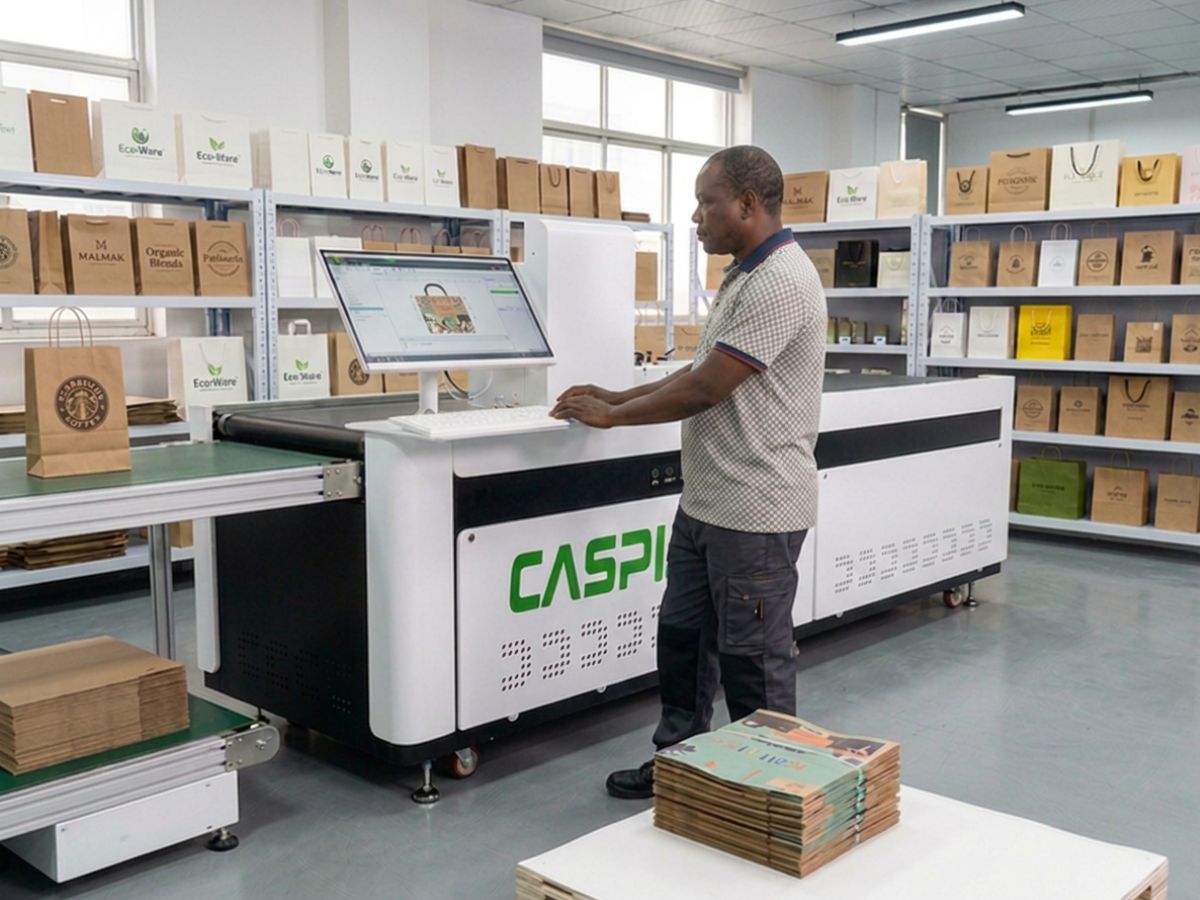 Caspijet CJ-T800 single-pass digital paper bag printer