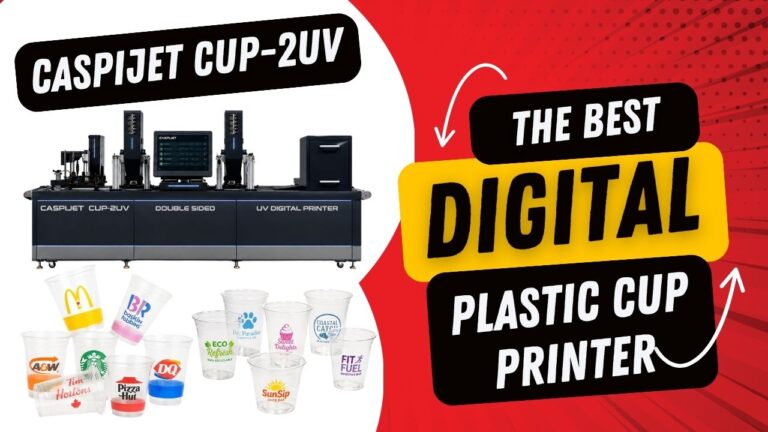 Caspijet CUP-1UV and CUP-2UV single-pass digital plastic cup printers