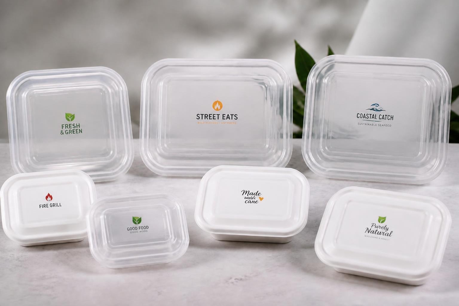 Customized plastic containers with UV digital printing
