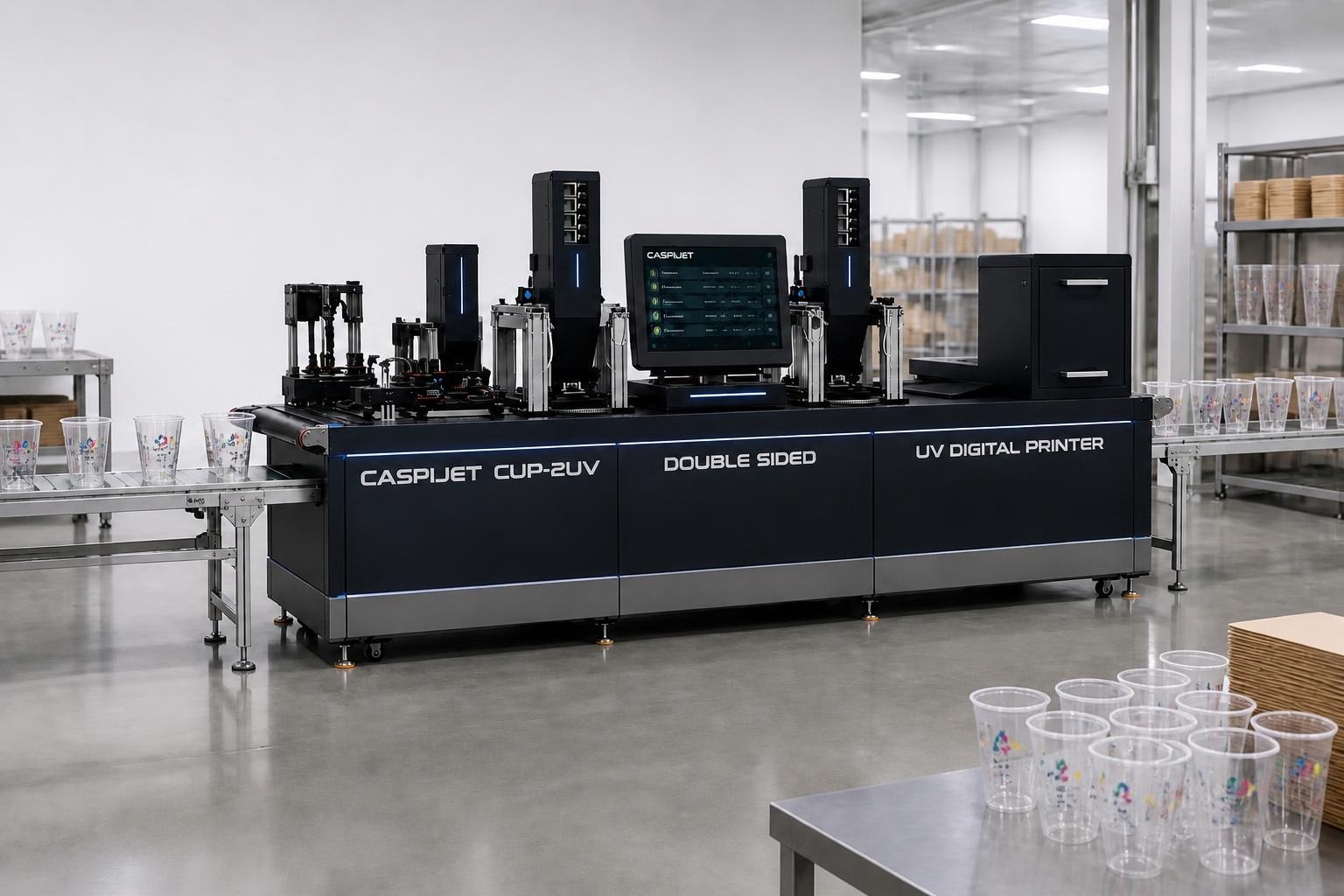 Digital plastic cup printing machine for UV printing on plastic cups
