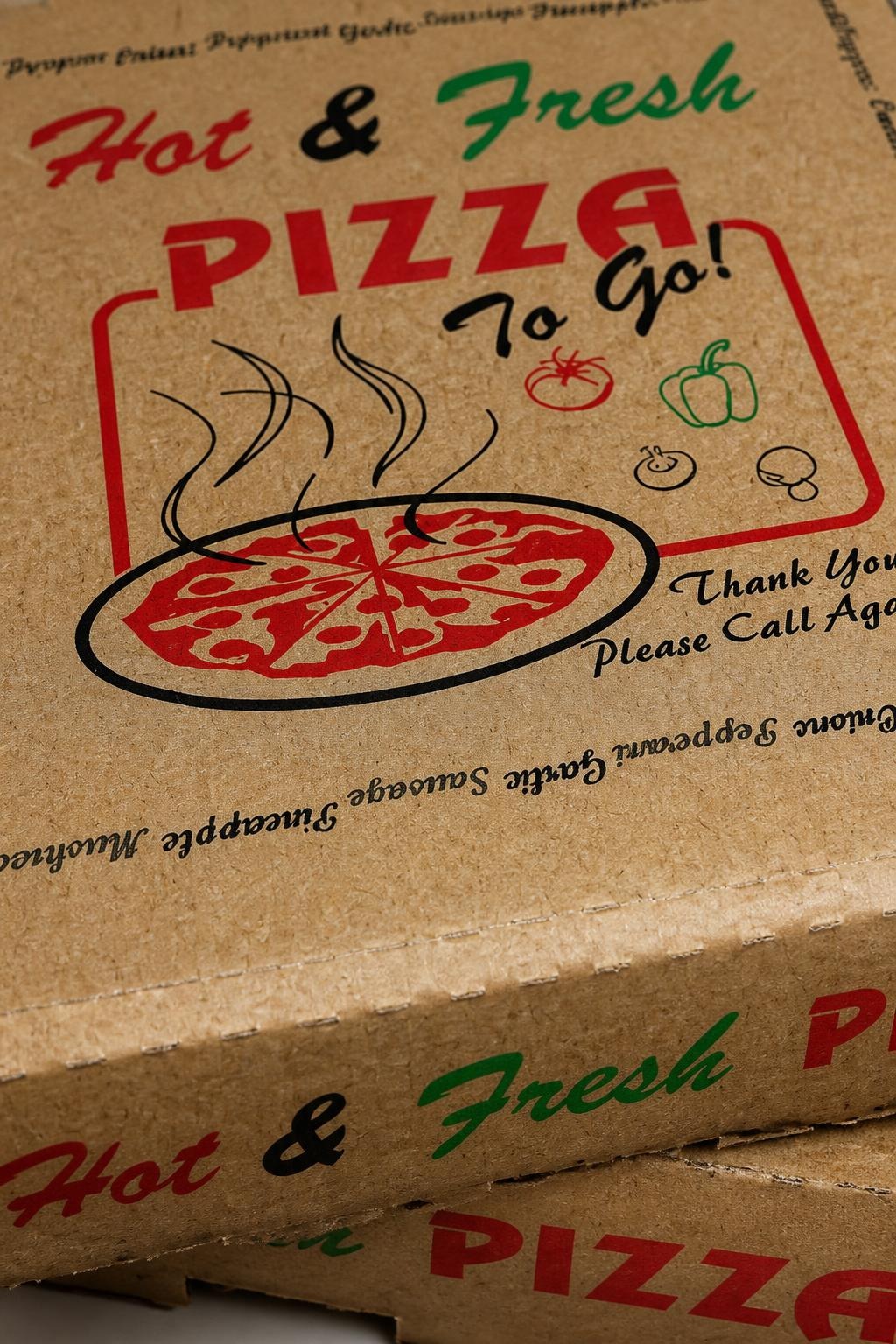 Digital print quality on kraft pizza box material