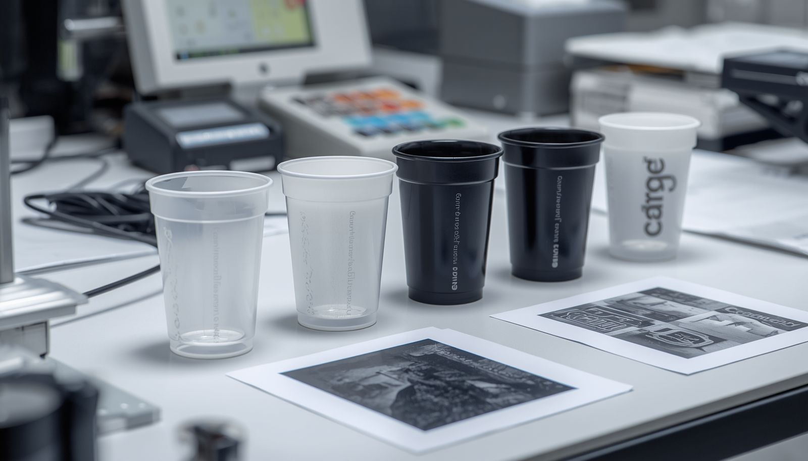 Plastic cup printing sample test for digital UV printing