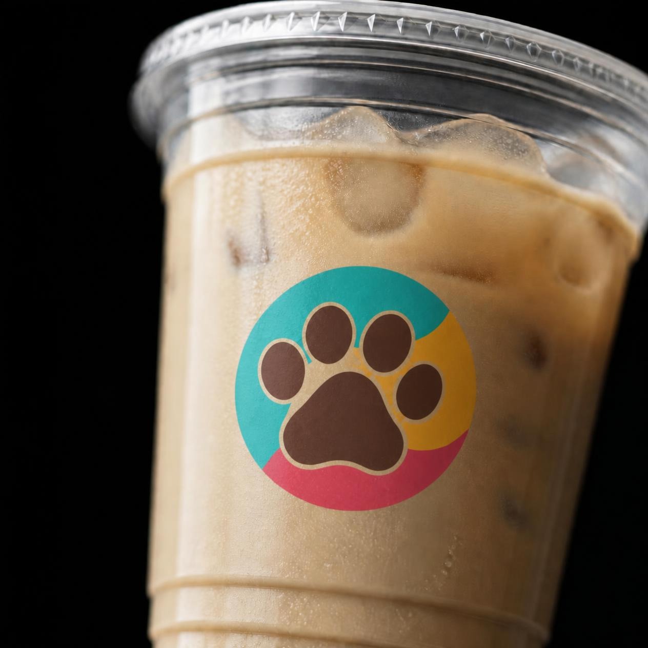 Close-up of UV digital printing on a plastic cup