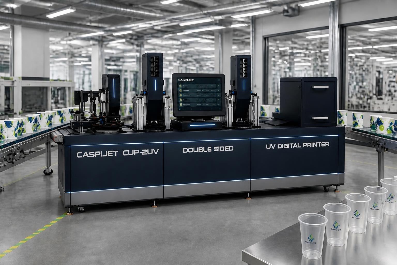 Caspijet CUP-2UV double-sided UV digital plastic cup printer